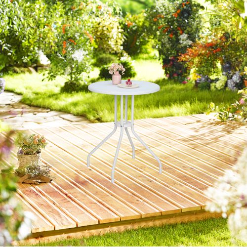 Table De Jardin Ronde à L'aspect Rotin