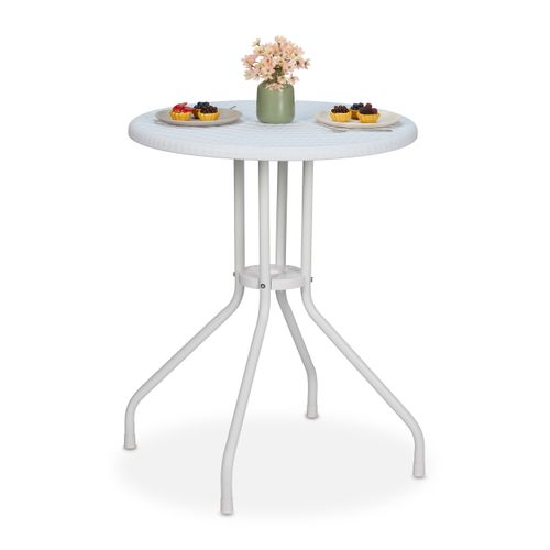 Table De Jardin Ronde à L'aspect Rotin