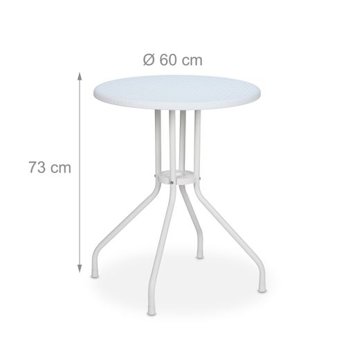 Table De Jardin Ronde à L'aspect Rotin