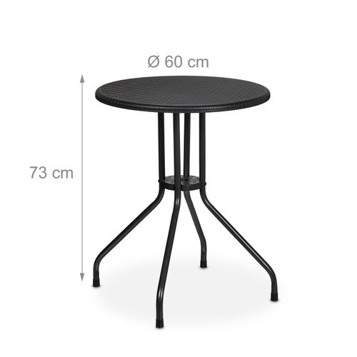 Table De Jardin Ronde à L'aspect Rotin