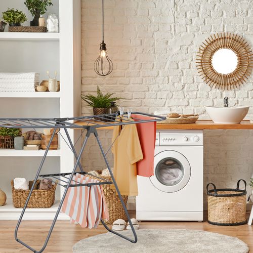 Séchoir à Linge Pliable Avec 2 Ailes