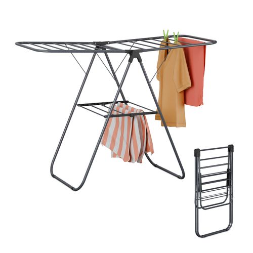 Séchoir à Linge Pliable Avec 2 Ailes