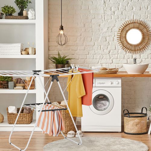 Séchoir à Linge Pliable Avec 2 Ailes