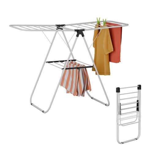 Séchoir à Linge Pliable Avec 2 Ailes