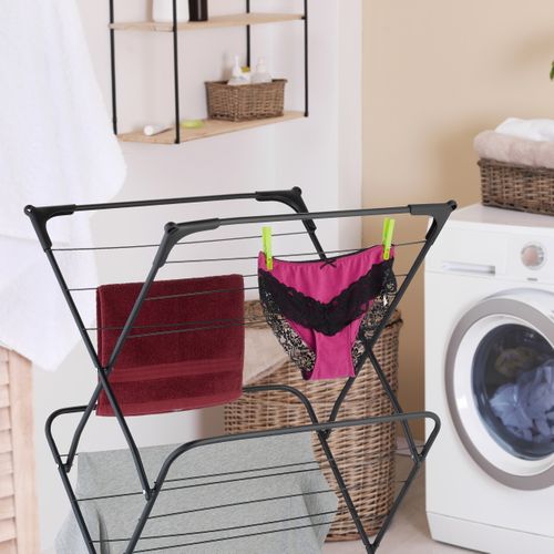 Séchoir à Linge Pliable 18 Barres