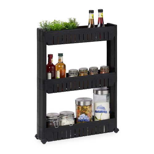 Étagère De Cuisine à Roulettes 3 Niveaux