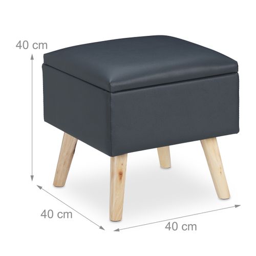 Tabouret Avec Rangement Cuir Artificiel