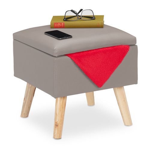 Tabouret Avec Rangement Cuir Artificiel