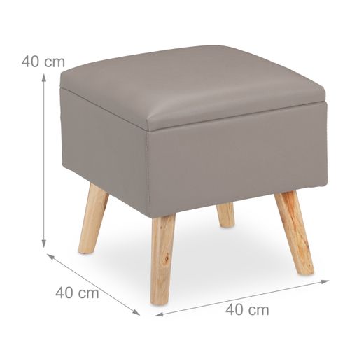 Tabouret Avec Rangement Cuir Artificiel