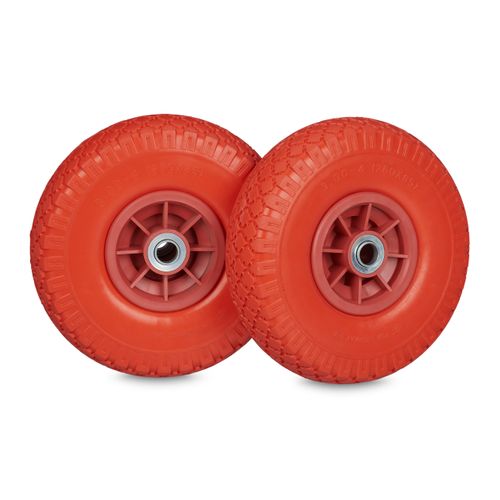 Lot De 2 Roues Pour Diable En Pu 3.00-4