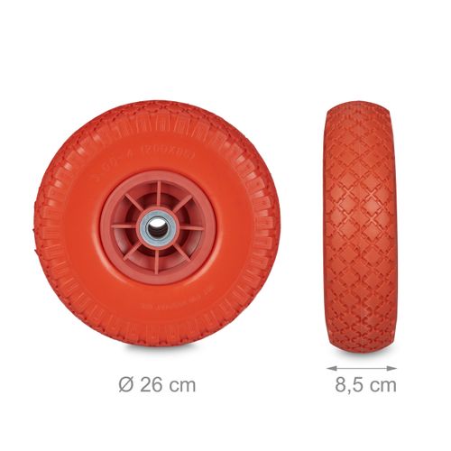 Lot De 2 Roues Pour Diable En Pu 3.00-4