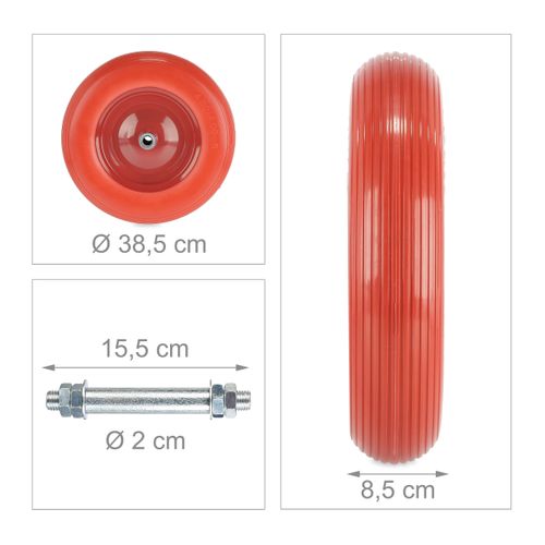 Roue De Brouette 4.80 4.00-8 + Axe