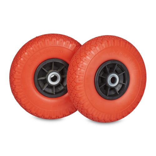 Lot De 2 Roues Pour Diable En Pu 3.00-4