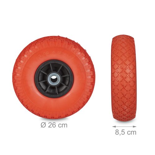 Lot De 2 Roues Pour Diable En Pu 3.00-4