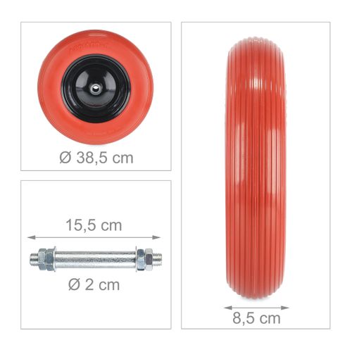 Roue De Brouette 4.80 4.00-8 + Axe