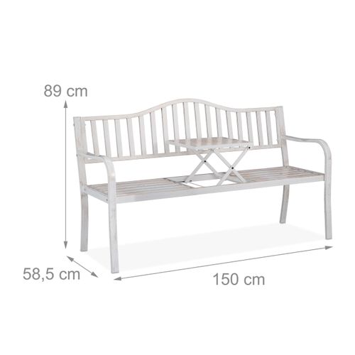 Banc De Jardin Avec Table Pliante