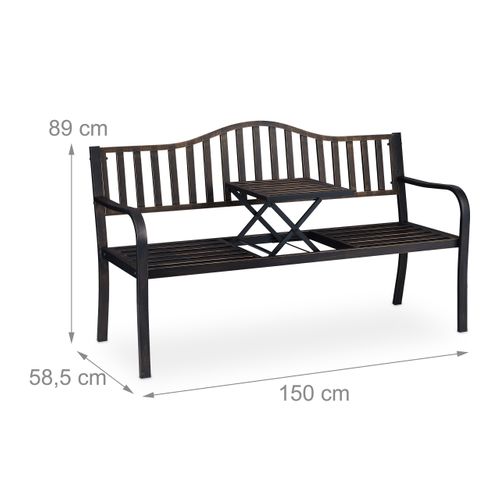 Banc De Jardin Avec Table Pliante