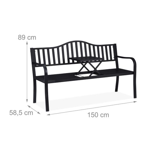 Banc De Jardin Avec Table Pliante