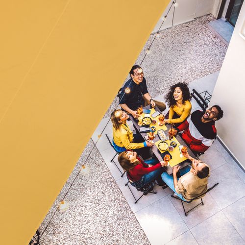 Voile D'ombrage Rectangulaire Jaune