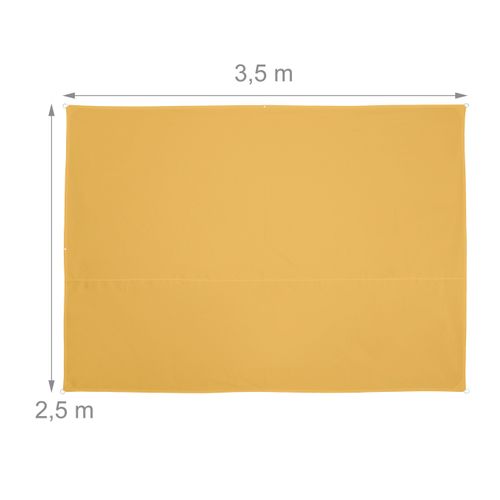 Voile D'ombrage Rectangulaire Jaune