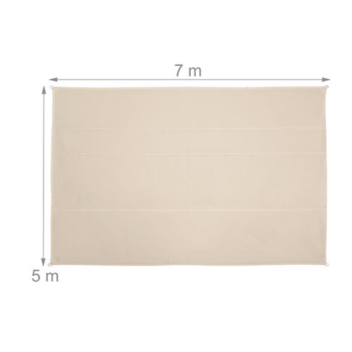 Voile D'ombrage Rectangulaire Beige