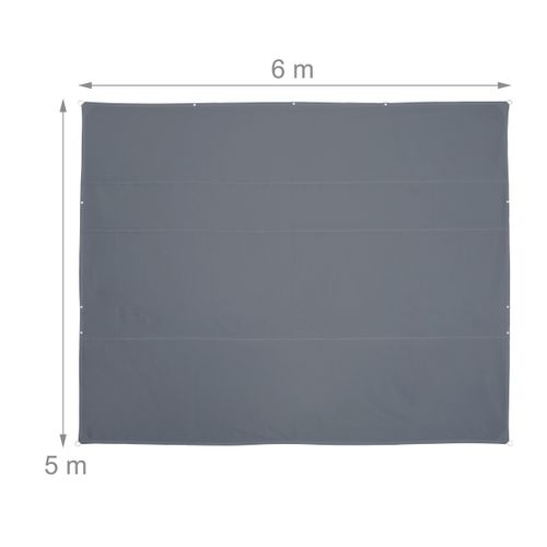 Voile D'ombrage Rectangulaire Gris