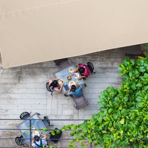 Voile D'ombrage Rectangulaire Beige