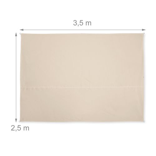 Voile D'ombrage Rectangulaire Beige