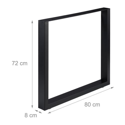 Jeu De 2 Pieds De Table Noirs