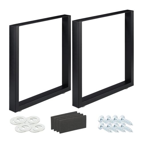 Jeu De 2 Pieds De Table Noirs