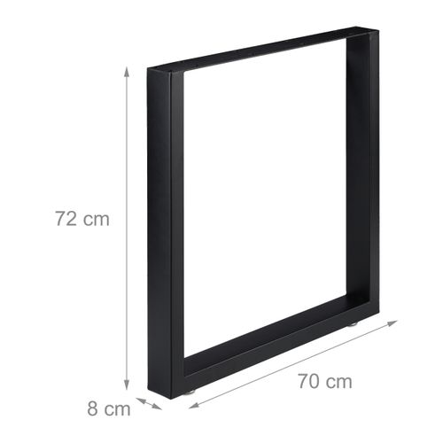 Jeu De 2 Pieds De Table Noirs