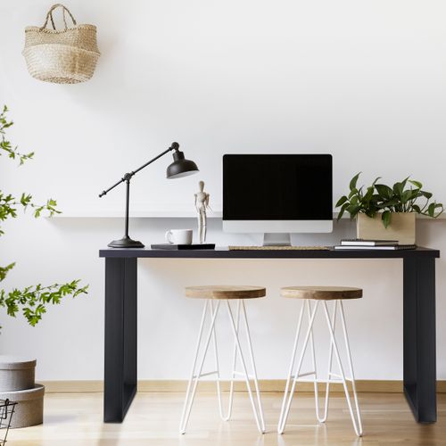 Jeu De 2 Pieds De Table Noirs