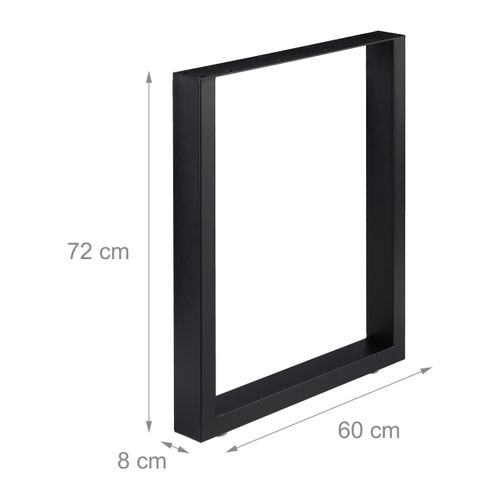 Jeu De 2 Pieds De Table Noirs