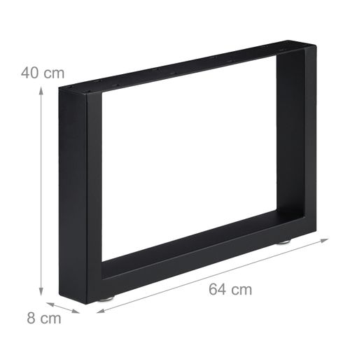 Jeu De 2 Pieds De Table Noirs