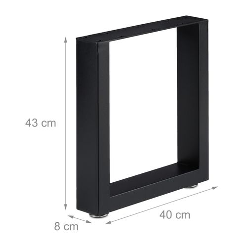 Jeu De 2 Pieds De Table Noirs