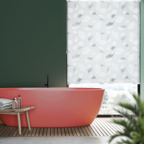Store De Baignoire Avec Motif Feuilles