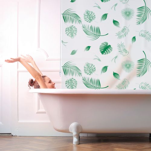 Store De Baignoire Feuilles Vert