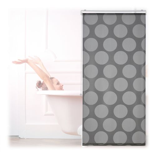 Store De Baignoire Gris à Pois