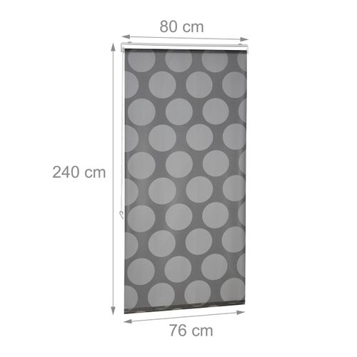 Store De Baignoire Gris à Pois