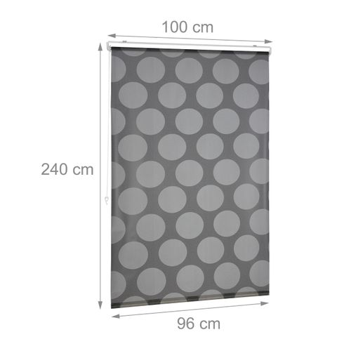 Store De Baignoire Gris à Pois