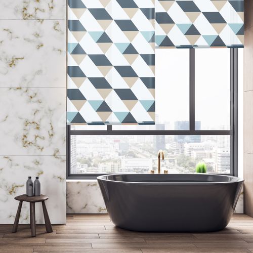 Store De Baignoire Design Géométrique