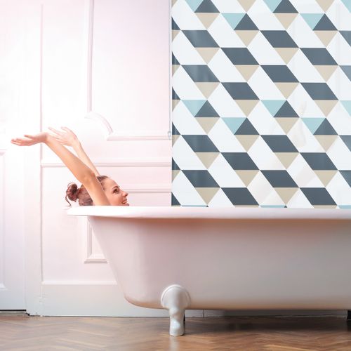 Store De Baignoire Design Géométrique