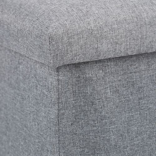 Pouf De Rangement Gris