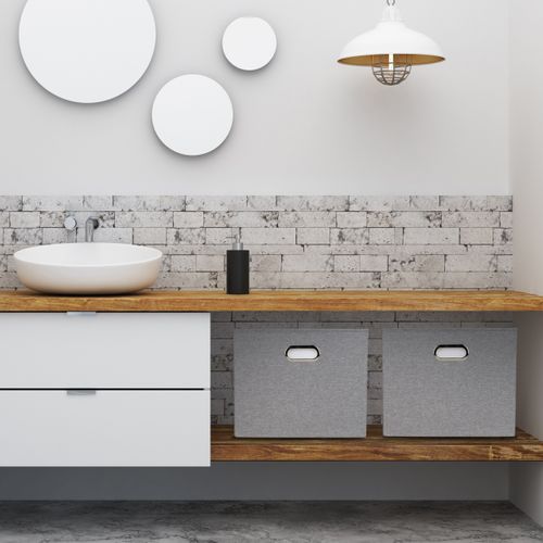 Lot De 2 Boîtes De Rangement Carrées