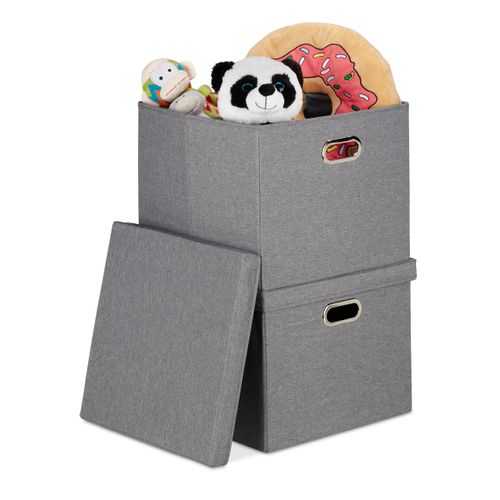 Lot De 2 Boîtes De Rangement Carrées