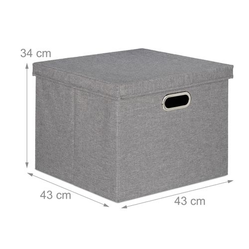 Lot De 2 Boîtes De Rangement Carrées