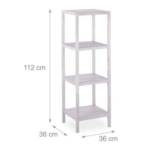 Étagère Salle De Bain Noyer Blanc