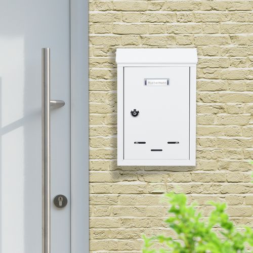 Boîte Aux Lettres Avec Plaque Nominale