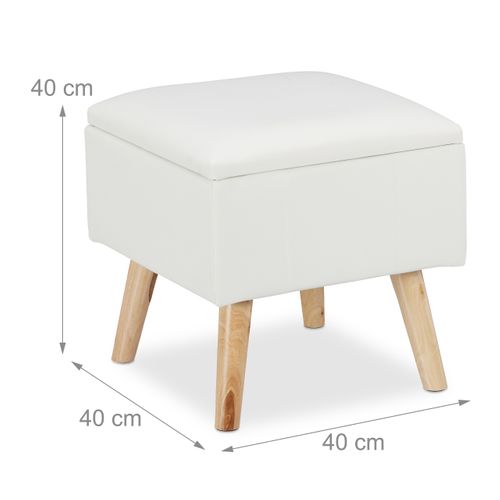 Tabouret Avec Rangement Cuir Artificiel
