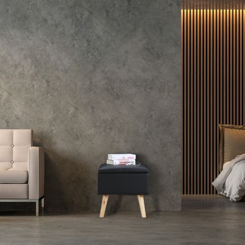 Tabouret Avec Rangement Cuir Artificiel